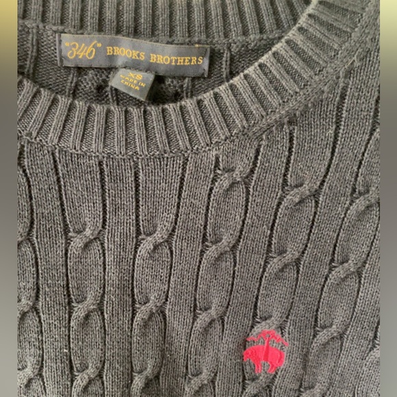 Brooks Brothers Blue Cable Knit Sweater XS - Picture 3 of 5